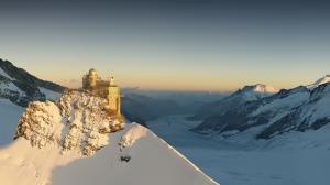 Sonnenuntergang Sphinx und Aletschgletscher